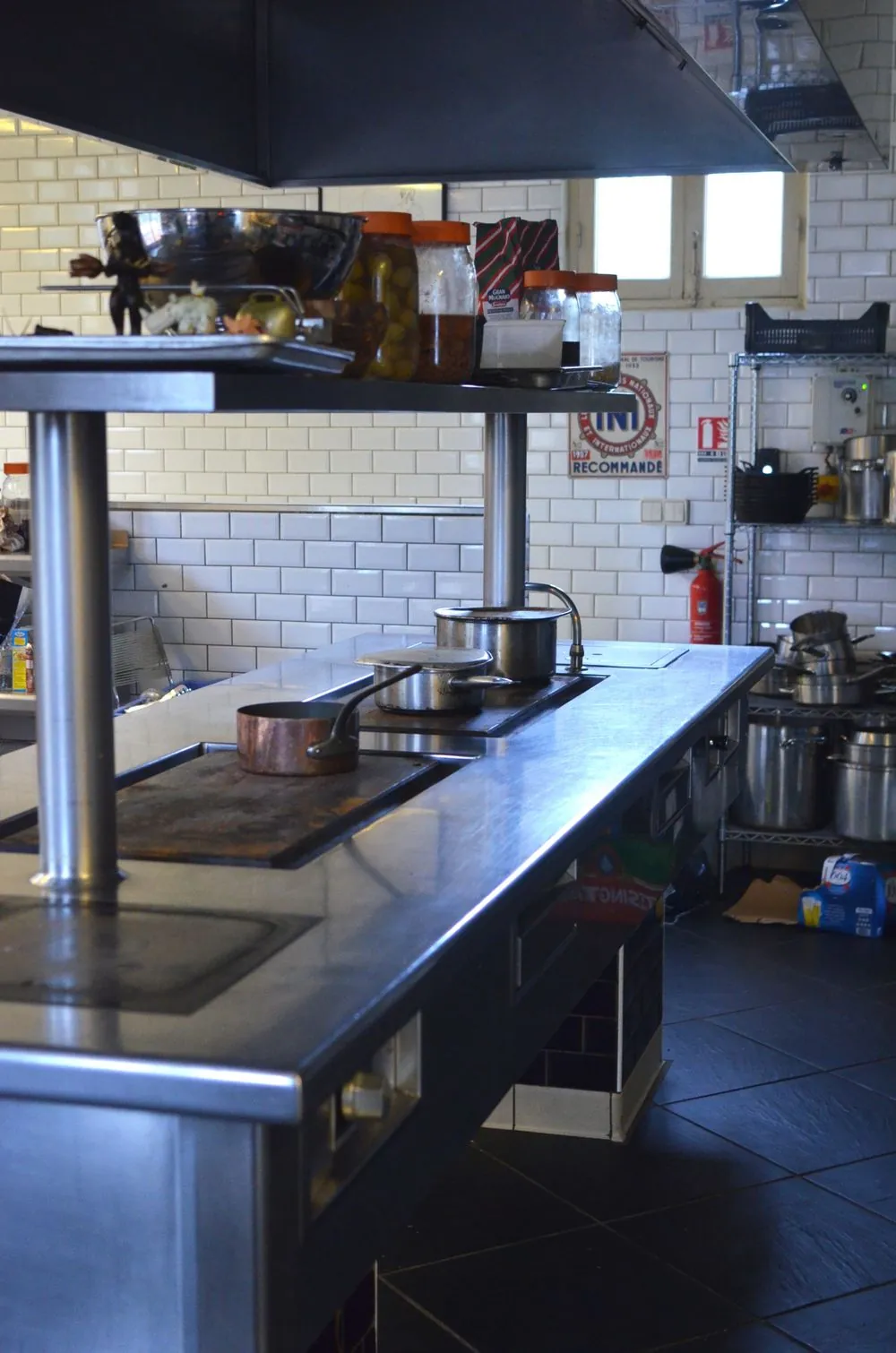 A commercial kitchen tap