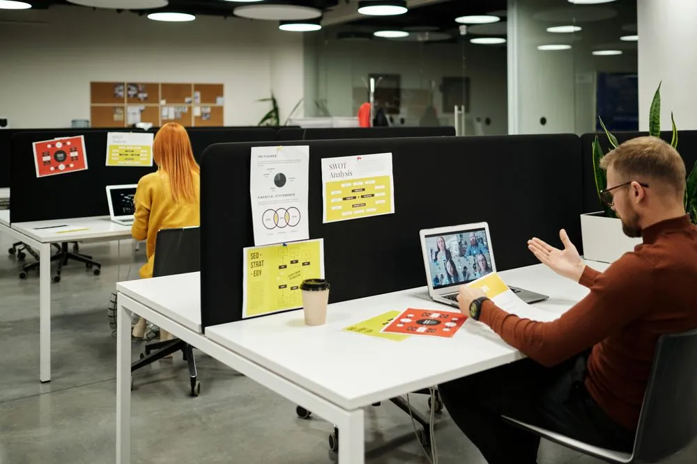 An open-plan office